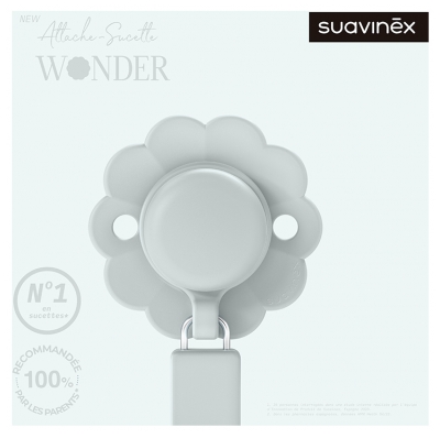 Suavinex Attache Sucette Silicone 0 Mois et + - Modèle : Bleu Clair