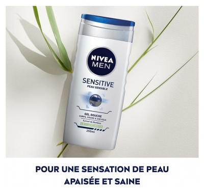 Nivea Men Sensitive Gel Douche 3en1 Corps Visage et Cheveux 500 ml