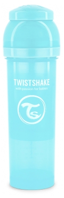 Twistshake Biberon Anti-Colique L 330 ml 4 Mois et + - Couleur : Bleu Pastel