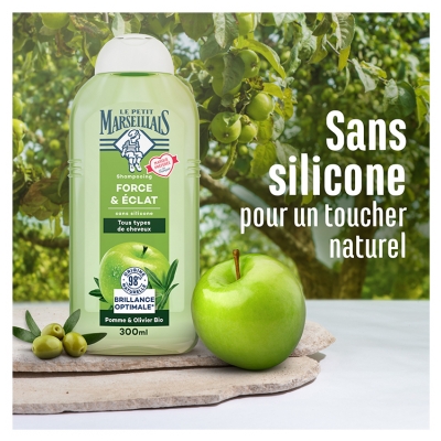 Le Petit Marseillais Shampoing Force & Éclat Pomme & Olivier 300 ml