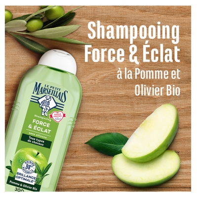 Le Petit Marseillais Shampoing Force & Éclat Pomme & Olivier 300 ml