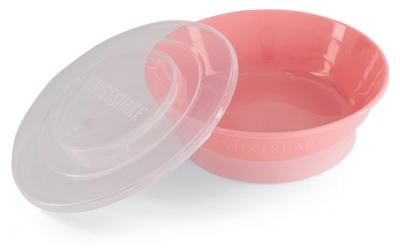 Twistshake Ciotola e Coperchio 6 Mesi e Oltre - Colore: Rosa pastello