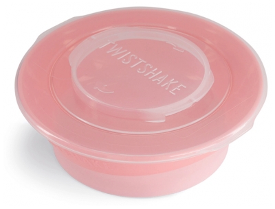 Twistshake Ciotola e Coperchio 6 Mesi e Oltre - Colore: Rosa pastello