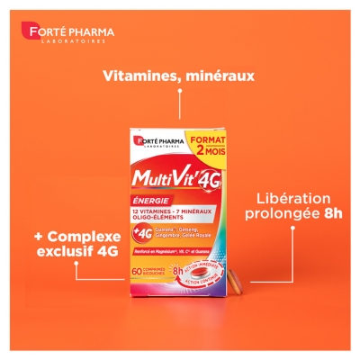 Forté Pharma MultiVit'4G Energie 30 Comprimés Bicouches