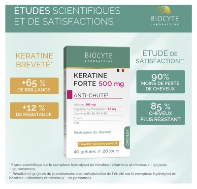 Biocyte Keratine Forte Anti-Chute 40 Gélules