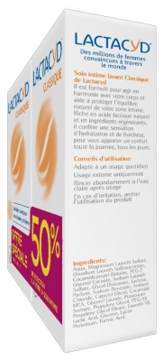 Lactacyd Classique Soin Intime Lavant Lot de 2 x 400 ml