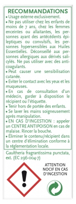 Phytosun Arôms Huile Essentielle Gaulthérie (Gaultheria fragrantissima) Bio 10 ml