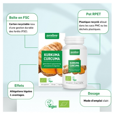 Purasana Curcuma Bio 120 Gélules