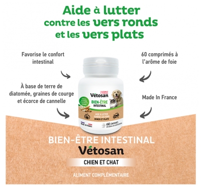 Clément Thékan Vétosan Bien-être Intestinal 60 Comprimés