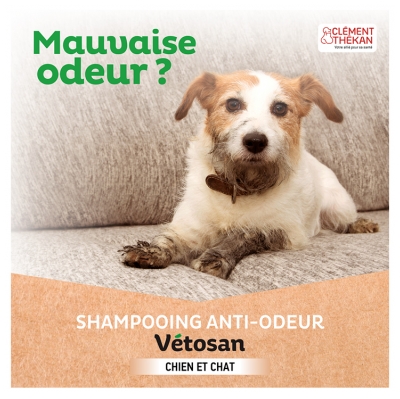 Clément Thékan Vétosan Shampoing Anti Odeurs Chiens et Chats Bio 200 ml