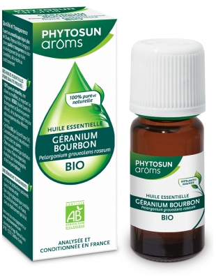 Phytosun Arôms Olio Essenziale Geranio Bourbon (Pelargonium Graveolens Roseum) Bio 10 ml