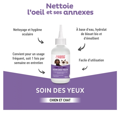 Clément Thékan Soin des Yeux Chats et Chiens 125 ml