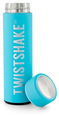 Twistshake Bouteille Isotherme Chaud ou Froid 420 ml - Couleur : Bleu Pastel