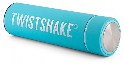 Twistshake Bouteille Isotherme Chaud ou Froid 420 ml - Couleur : Bleu Pastel