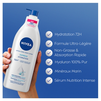 Nivea Lotion Corps Express Hydratation 72H 400 ml