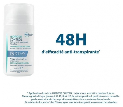 Ducray Hidrosis Control Roll-On Anti-Transpirant Aisselles 40 ml