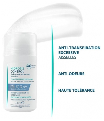 Ducray Hidrosis Control Roll-On Anti-Transpirant Aisselles 40 ml