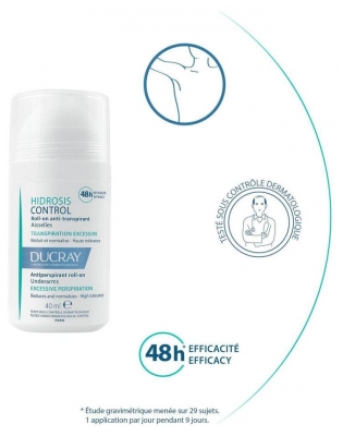 Ducray Hidrosis Control Roll-On Anti-Transpirant Aisselles 40 ml