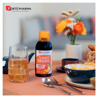 Forté Pharma TurboDraine Minceur Lot de 2 x 500 ml - Goût : Thé Vert/Pêche