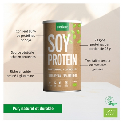Purasana Protéine de Soja Bio 400 g