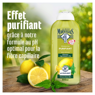 Le Petit Marseillais Shampoing Purifiant Ortie & Citron 300 ml