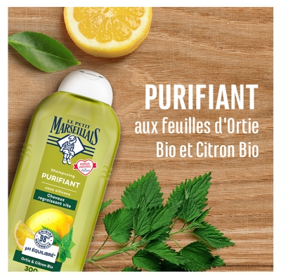 Le Petit Marseillais Shampoing Purifiant Ortie & Citron 300 ml