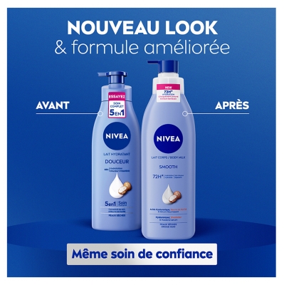 Nivea Lait Corps Hydratant Douceur 72H Peaux Sèches 400 ml