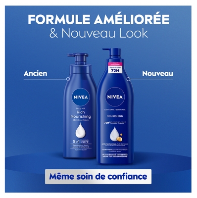 Nivea Lait Corps Nourrissant 72H 625 ml