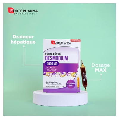 Forté Pharma Forté Détox Desmodium 2500 mg 20 Ampoules