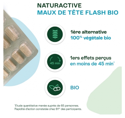 Naturactive Maux de Tête Flash Bio 14 Gélules
