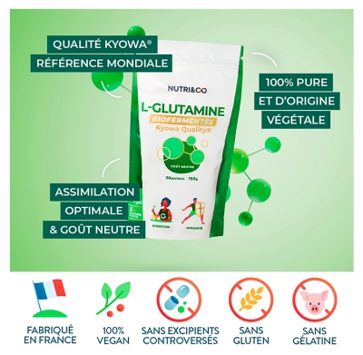 Nutri&Co L-Glutamine Biofermentée Goût Neutre 150 g