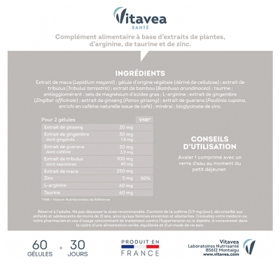 Vitavea Force G Power Men 60 Gélules