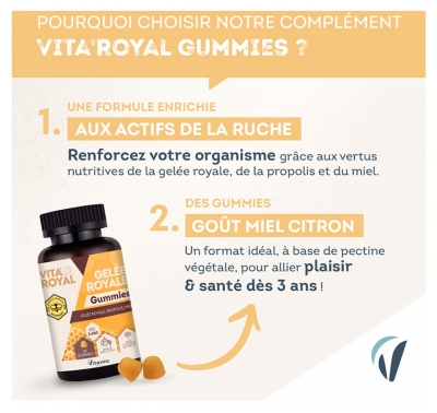 Vitavea Vita'Royal Gelée Royale Lot de 2 x 30 Gummies Offre Spéciale
