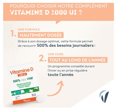 Vitavea Vitamine D 1000 UI 90 Comprimés