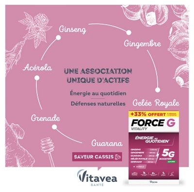 Vitavea Force G Vitality Énergie au Quotidien 15 Ampoules + 5 Offertes