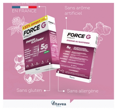 Vitavea Force G Vitality Énergie au Quotidien 15 Ampoules + 5 Offertes