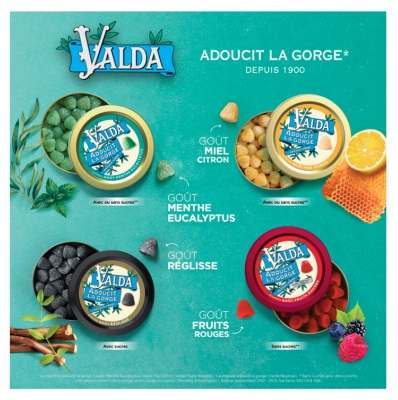 Valda Gommes Goût Menthe Eucalyptus 140 g