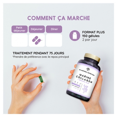 N2 Natural Nutrition Collagène Marin Acide Hyaluronique 150 Capsules