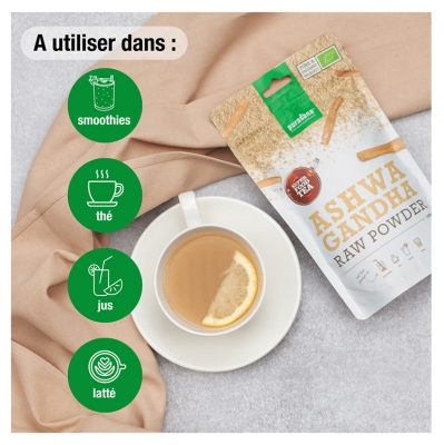 Purasana Super Food Tea Poudre d'Ashwagandha Bio 100 g