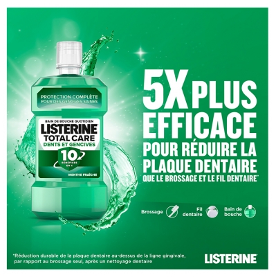 Listerine Total Care Bain de Bouche Dents et Gencives 500 ml