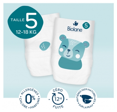 Biolane Culottes Naturelles 40 Culottes Taille 5 (12-18 kg)