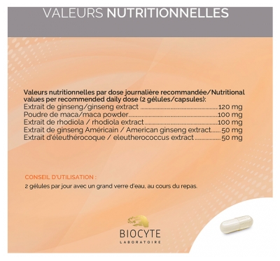 Biocyte Longevity 5 Ginseng Forte 40 Gélules