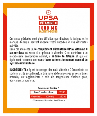UPSA Vitalité Vitamine C 1000 mg 10 Sachets