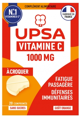 UPSA Vitalité Vitamine C 1000 mg 20 Comprimés à Croquer