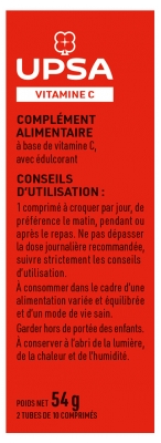 UPSA Vitalité Vitamine C 1000 mg 20 Comprimés à Croquer