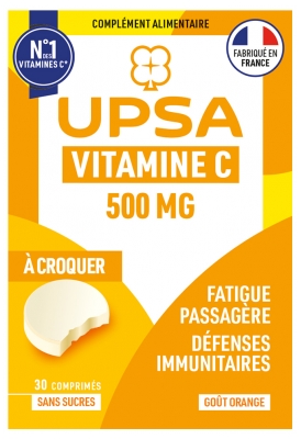 UPSA Vitalité Vitamine C 500 mg 30 Comprimés à Croquer