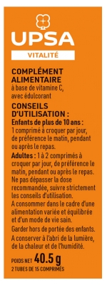 UPSA Vitalité Vitamine C 500 mg 30 Comprimés à Croquer