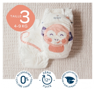 Biolane Couches Naturelles 52 Couches Taille 3 (4-9 Kg)
