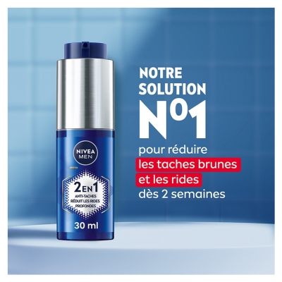 Nivea Men Power Sérum Visage 2en1 Anti-Âge et Anti-Tâches SPF30 50 ml