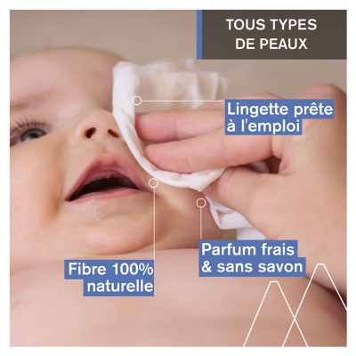 Uriage Bébé 1ères Lingettes d'Eau Nettoyante 70 Lingettes
